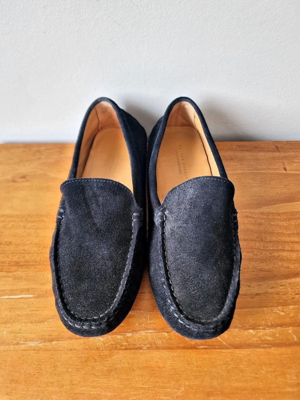 Oliver Cabell Driver Black Suede Moccasins Size EU 38